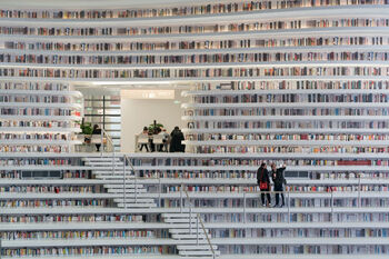 10 beelden van een futuristische bibliotheek in China