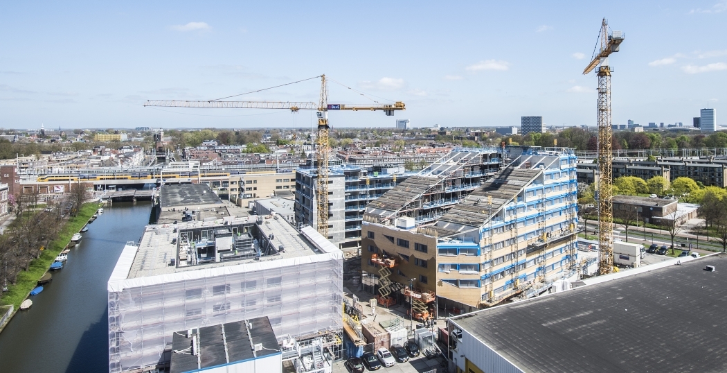 Hoogste punt nieuwbouwproject ‘de Trip’ in Utrecht