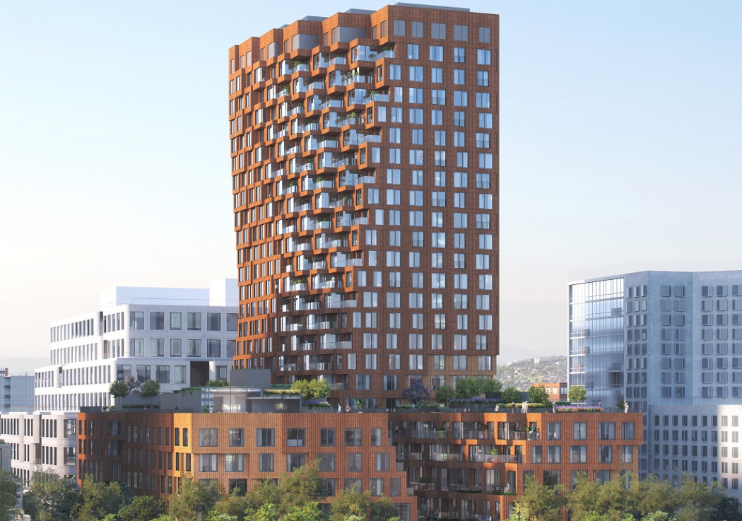 Startsein voor op geologie geïnspireerde toren van MVRDV