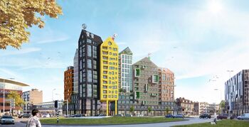 Maarten Baas ontwerpt met VAA kleurrijk woongebouw in Eindhoven