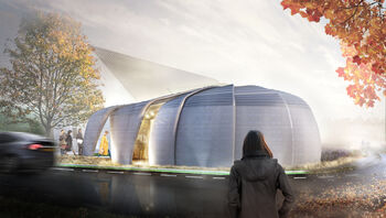 Gebouw van 3D-geprint beton gaat commercieel