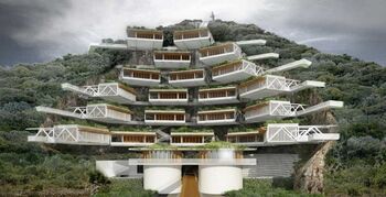 Philipe Samyn: hotel in steengroeve in Zhoushan