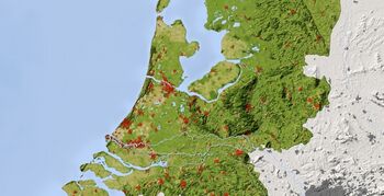 Schultz legt stukje Leiden vast op digitale kaart van Nederland