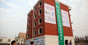 China heeft primeur met 3D-geprint appartementencomplex