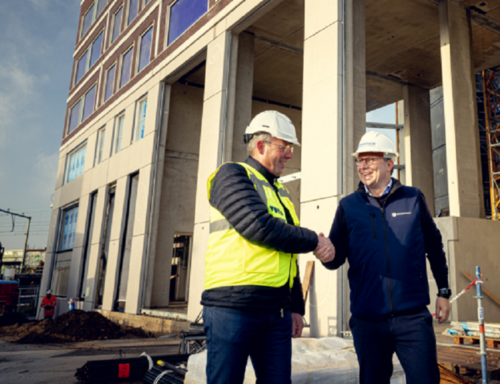 John de Geus (VORM) en Sander Lijbers (OpenSpace) voor project Fibonacci. © VORM