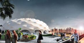 Shaded Dome™: opblaasbare klimaatgeregelde koepel van Royal HaskoningDHV, ZJA Zwarts & Jansma Architects en Poly-Ned
