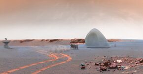 Huizen bouwen  op Mars met 3D-print beton