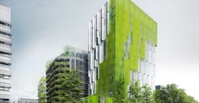 In Vivo: trio gebouwen met groene biogevels