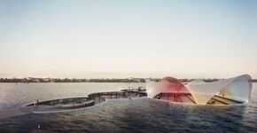 Architect ontwerpt drijvend plein met onderzeeërtechnologie