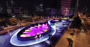 Op deze renbaan ren je tegen een lichtavatar van jezelf