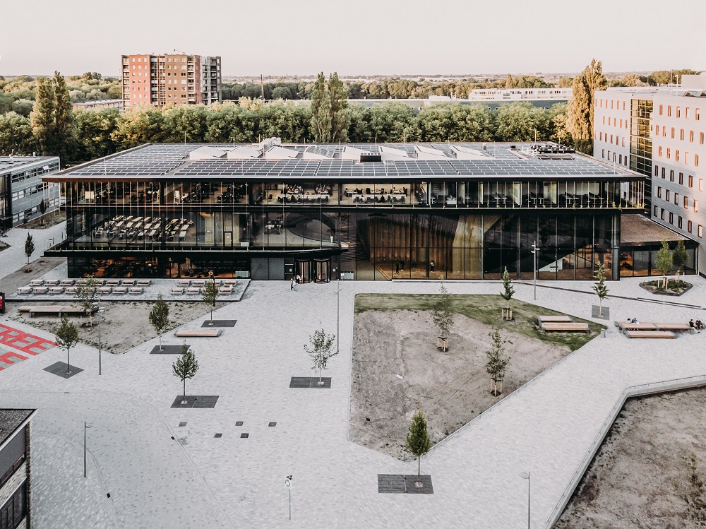 Dak universiteitsgebouw Echo