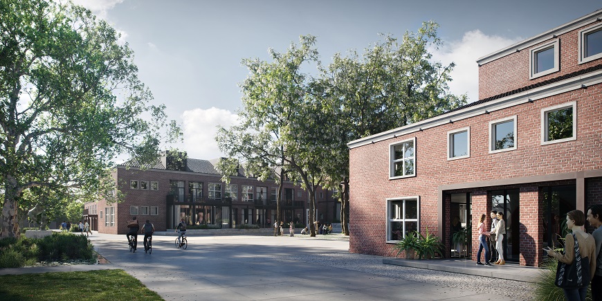 Impressie van Space Matter van de nieuwe woningen. 